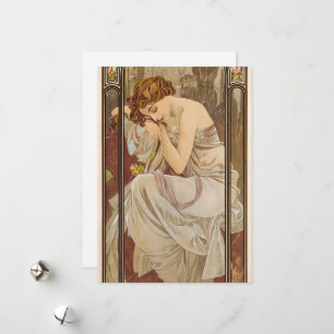 Cartão De Festividades The Times of the Day, Night's Rest, 1899, de Mucha