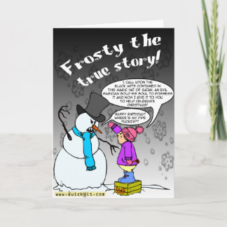 Cartão De Festividades The True Story of Frosty the Snowman