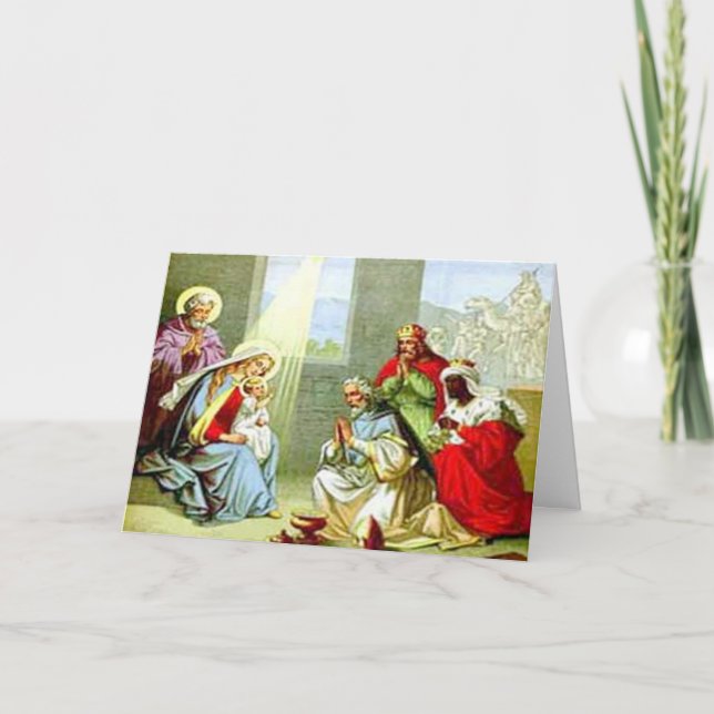 Cartão De Festividades The Wise Men Greeting Card (Frente)