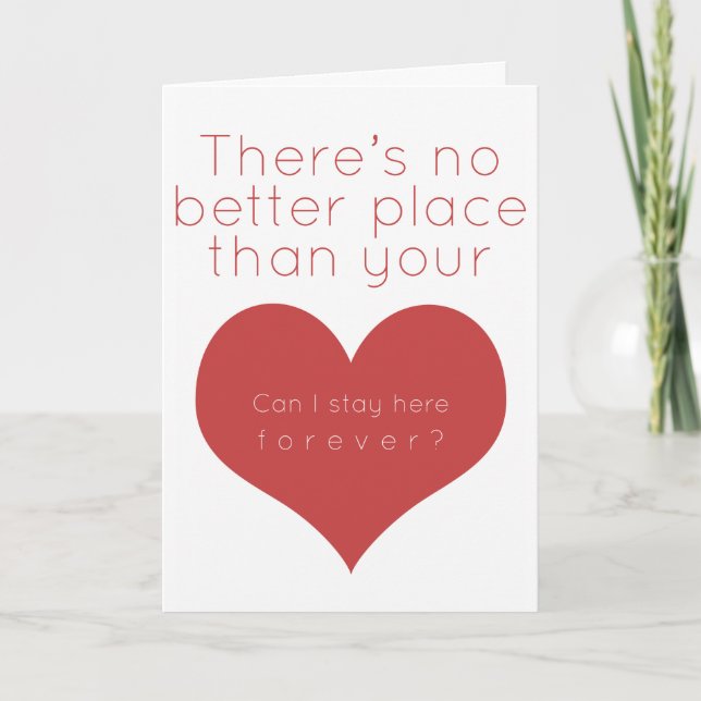 Cartão De Festividades There's no better place than your heart (Red) (Frente)