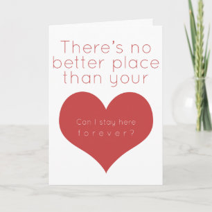 Cartão De Festividades There's no better place than your heart (Red)