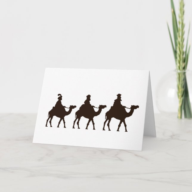 Cartão De Festividades These Three Kings of Orient Are Christmas Drawing (Frente)
