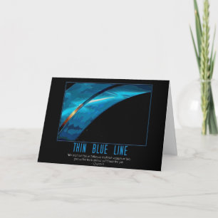 Cartão De Festividades thin blue line
