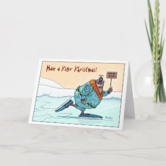 Cartão De Festividades Thin Ice Khristmas Kard