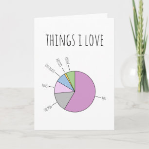 Cartão De Festividades Things I Love Fill in the blank pie chart