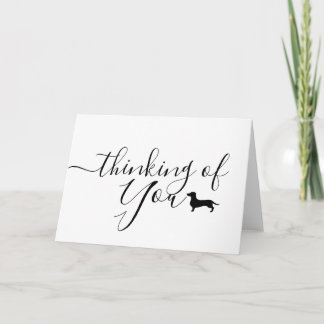 Cartão De Festividades Thinking of You Dachshund Greeting Note Card