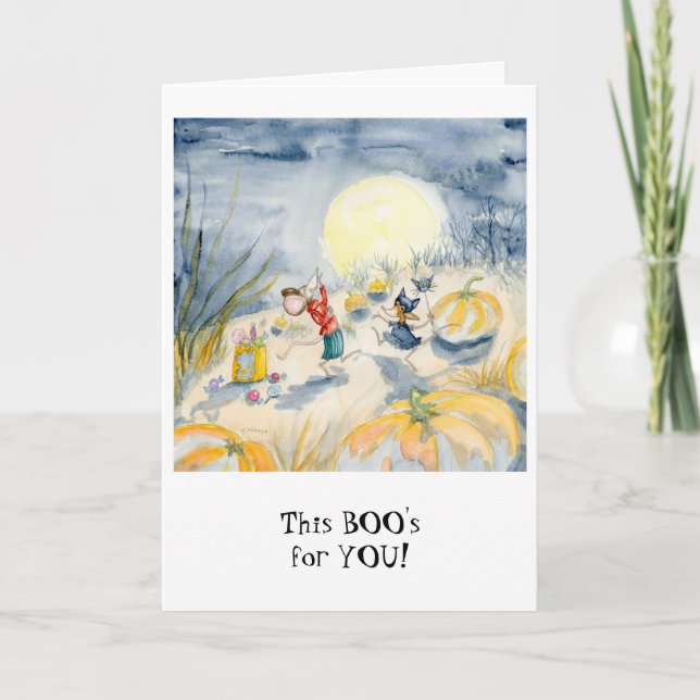 Cartão De Festividades "This Boo's for YOU!" Halloween Greeting Card (Frente)
