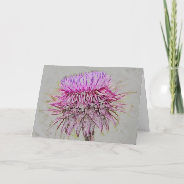 Cartão De Festividades Thistle (Frente)