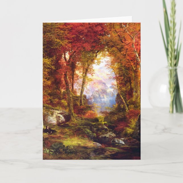 Cartão De Festividades Thomas Moran - Under the Trees (Frente)