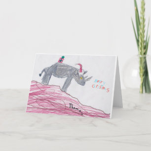Cartão De Festividades Thomas the White Rhino