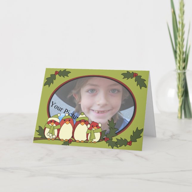 Cartão De Festividades Those Holiday Birds (Frente)