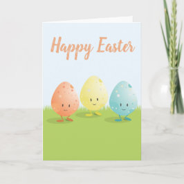 Cartão De Festividades Three Easter Eggs | Greeting Card