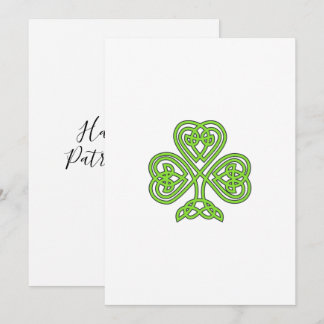 Cartão De Festividades Three Leaf Lucky Irish Happy St Patrick's Day
