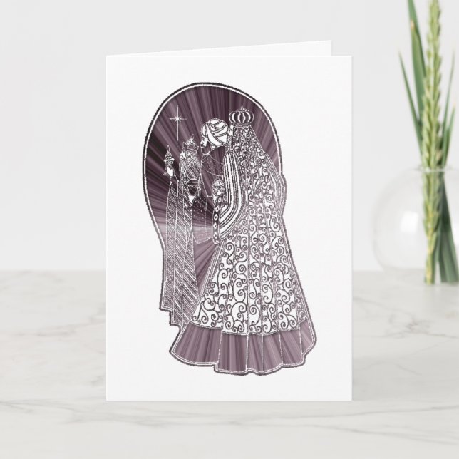 Cartão De Festividades Three Wise Men Christmas Art (Frente)