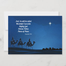Cartão De Festividades Three Wisemen approach Bethlehem - Personalize