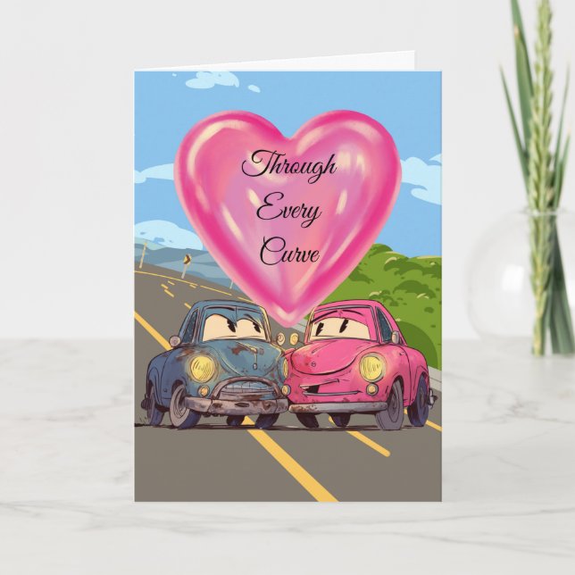 Cartão De Festividades "Through Every Curve" valentine card (Frente)