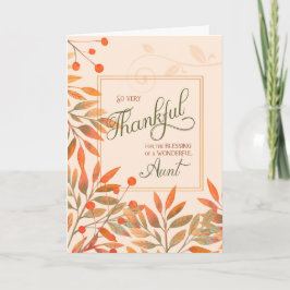 Cartão De Festividades Tia Autumn Harvest Sai da Ação de Graças