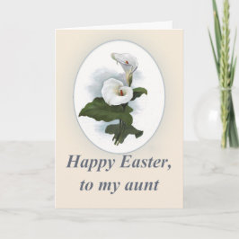 Cartão De Festividades Tia felz pascoa, Linda Calla Branca Lily