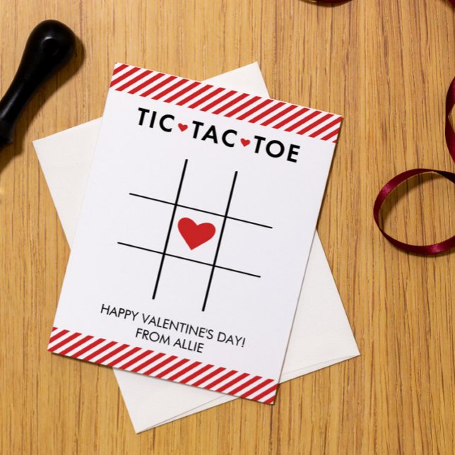 Cartão De Festividades Tic Tac Toe Dia dos Namorados, Kid Valentine (Criador carregado)