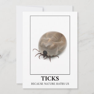 Cartão De Festividades Ticks Porque A Natureza Nos Odeia - Divertimento P