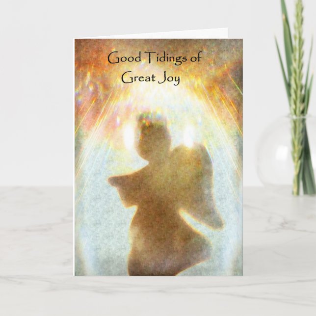 Cartão De Festividades Tidings of Great Joy Christmas Card (Frente)