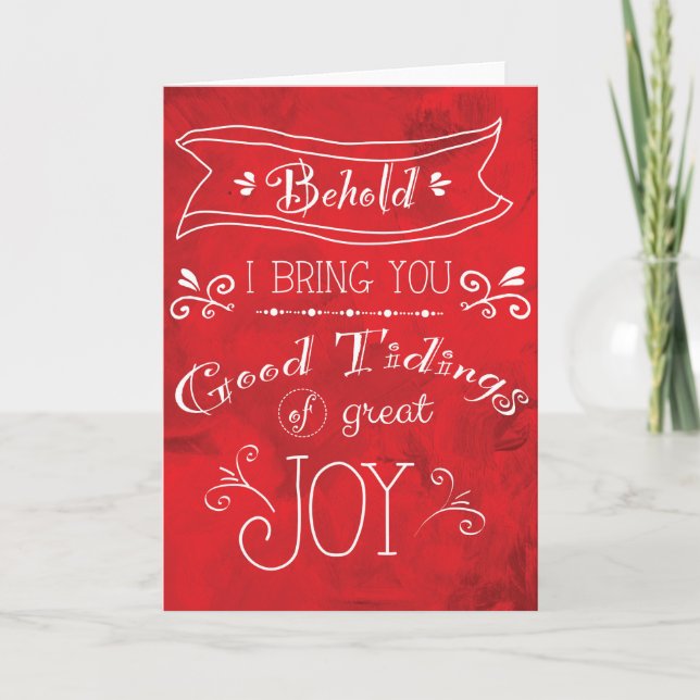 Cartão De Festividades Tidings of Joy Greeting Card por Jan Marvin (Frente)