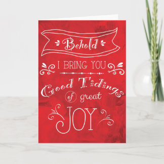 Cartão De Festividades Tidings of Joy Greeting Card por Jan Marvin