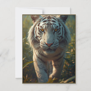 Cartão De Festividades Tigre branco