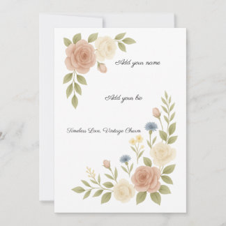 Cartão De Festividades Timeless beauty for timeless moments.