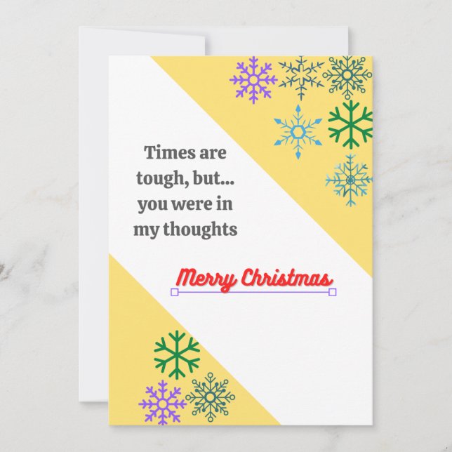 Cartão De Festividades Times are tough 2020 Xmas (Frente)