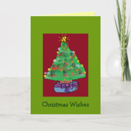 Cartão De Festividades Tinsel Tree Christmas Card