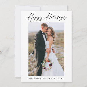 Cartão De Festividades Tinta de Caligrafia Elegante Foto de Casamento