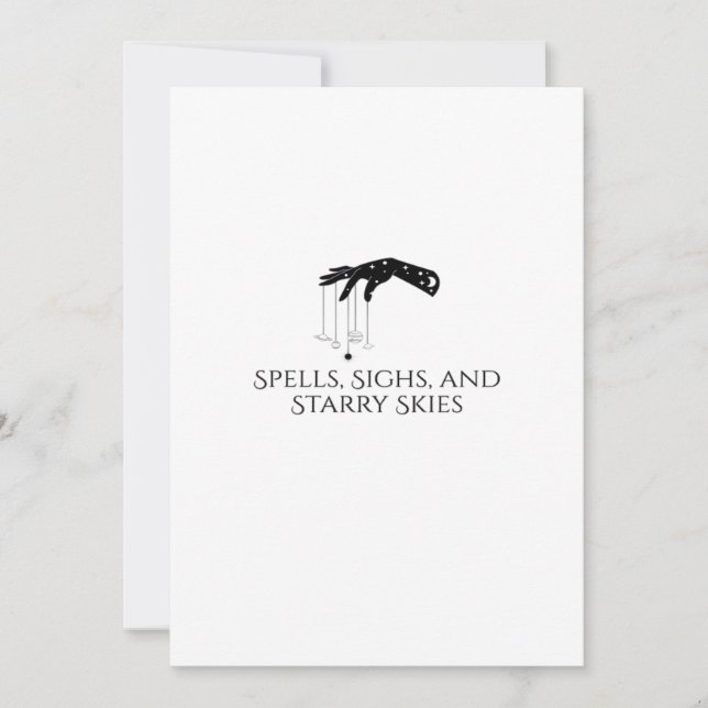 Cartão De Festividades Tinta Whimsigoth - Florestas Místicas, Luas e O Má (Frente)