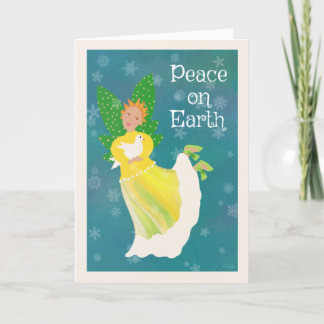 Cartão De Festividades Tiny Angel Peace na Terra