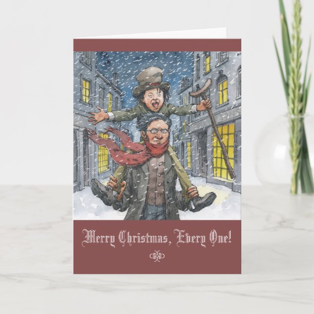 Cartão De Festividades "Tiny Tim" Christmas Card (Frente)