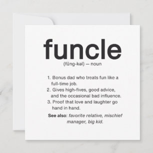 Cartão De Festividades Tio divertido 