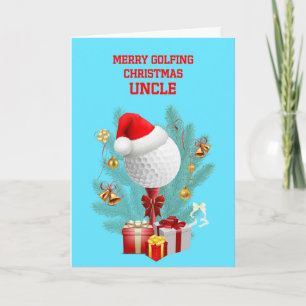 Cartão De Festividades Tio Natal Golfball