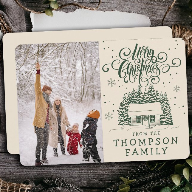 Cartão De Festividades Típica de Árvore de Natal Divertida e Feliz (Criador carregado)