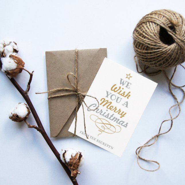 Cartão De Festividades Típica de Trendy Natal Feriado 3 Foto (Criador carregado)