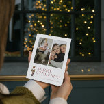 Cartão De Festividades Tipografia 2 da Feliz Modern Nutcracker<br><div class="desc">É a época do ano de novo, hora de Natal! Não olhe mais que este cartão de Natal moderno e moderno para compartilhar a alegria e a mensagem de amor da sua família. A tipografia festiva em burgundy sobressai no cartão e é acentuada por um pirata de aquarela, dando vida...</div>