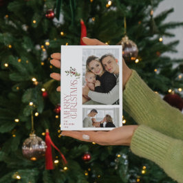 Cartão De Festividades Tipografia de Feliz Mínima Moderna da Borgonha 2 F