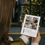 Cartão De Festividades Tipografia de Feliz Moderna do Nutcracker 3 Foto<br><div class="desc">É a época do ano de novo, hora de Natal! Não olhe mais que este cartão de Natal moderno e moderno para compartilhar a alegria e a mensagem de amor da sua família. A tipografia festiva em burgundy sobressai no cartão e é acentuada por um pirata de aquarela, dando vida...</div>