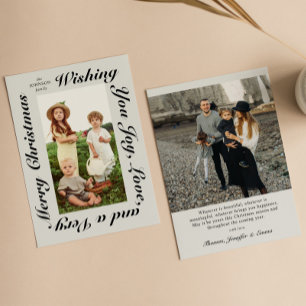 Cartão De Festividades Tipografia de Roteiro Elegante Boho Foto