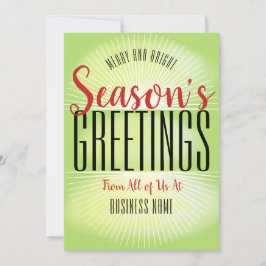Cartão De Festividades Tipografia de saudações da temporada Negócios corp
