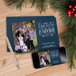 Cartão De Festividades Tipografia de Verso de Natal Cristão Foto de Féria