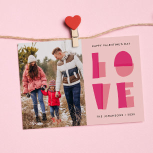 Cartão De Festividades Tipografia do Amor Moderno Foto do Dia dos Namorad