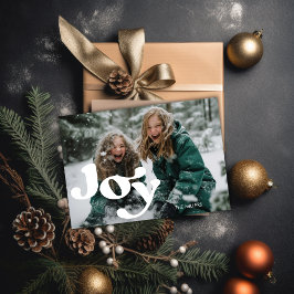 Cartão De Festividades Tipografia Moderna e Alegre Retrô 1 Foto Minimal