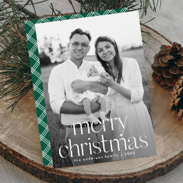 Cartão De Festividades Tipografia Moderna Feliz Natal Foto Verde