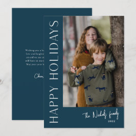 Cartão De Festividades Tipografia Moderna Foto Simples Feliz