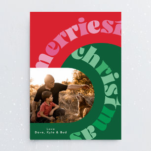 Cartão De Festividades Tipografia Ovala Colorida e Destacada com Duas Fot